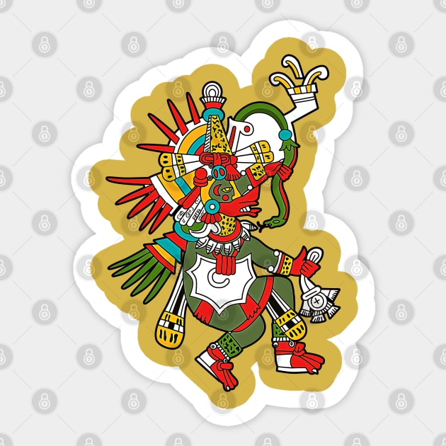 Quetzalcoatl Sticker by Blind Man Studio